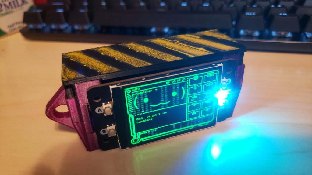 An early Fancygotchi colorway that looked a little too much like a Ghostbusters trap...